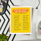 Birthday Checklist Birthday Card