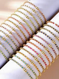 BOHO COLORFUL BALL BEADED BRACELET | 40B5223: Black