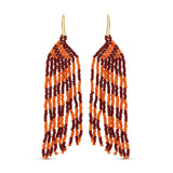 Sale - Long Game Day Earrings: Blue/White