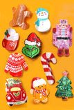 CHRISTMAS TREE SANTA SNOWMAN HAIR CLAW CLIPS | 40H939: SNOWMAN