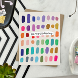 Happy Swatches Colorful Birthday Card