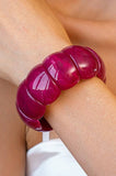 Color-Block Acrylic Stretch Cord Bracelet | 40B5195: Pink
