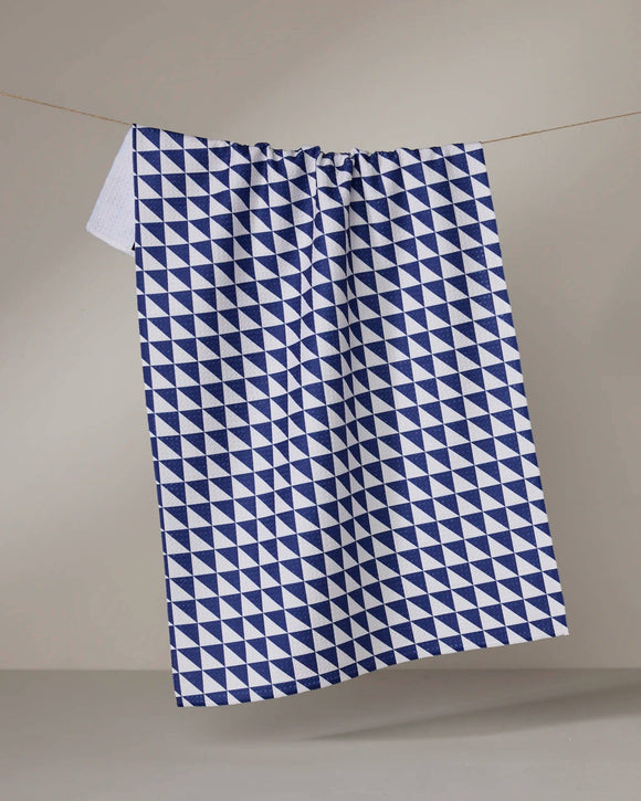 Blue Whirl Tea Towel