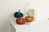 Pumpkin Large Velvet, Fall Decor, Shelf Sitter, Tablescape: Olive