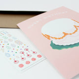 Sticker Scene Card - Decorate a Cake