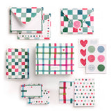 Happy Plaid Stationery Gift Box Set, 24 Pieces