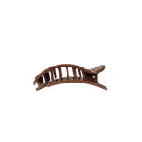Brown Crocodile Small Flat Round Hair Clip