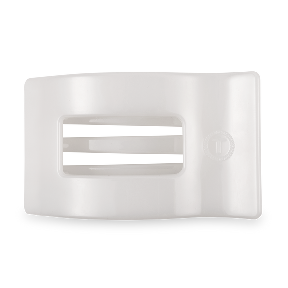 Flat Rectangle Hair Clip | Large | Coconut White