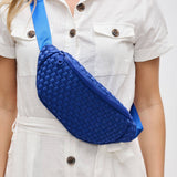 Aim High  Woven Neoprene Belt Bag: Bone