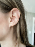 Gold Plated Simple Open Heart Stud