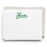 Varsity Thanks Flat Notecard Set, 8 Cards & Envelopes