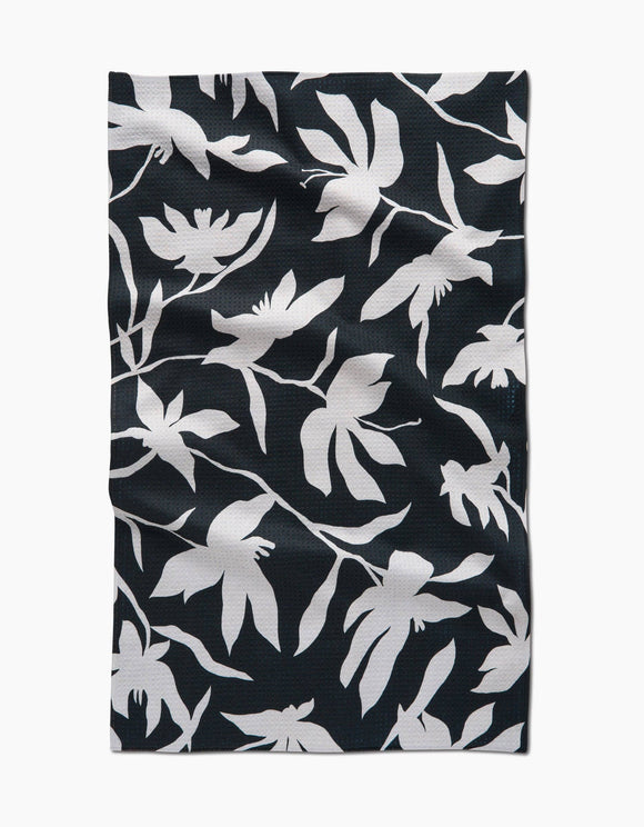 Midnight Petal Tea Towel