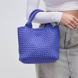 Sky's The Limit - Small Woven Neoprene Crossbody: Cream