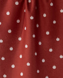 Dotty Apple Tea Towel: Clay Red