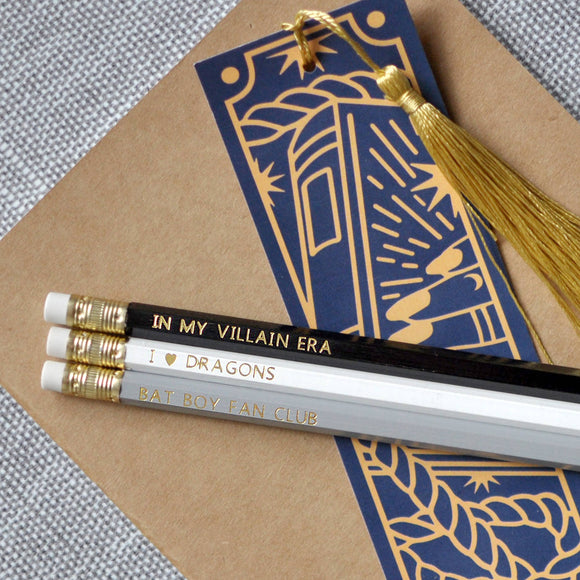 Set of Three Pencils and a Bookmark: Fantasy