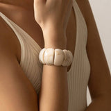 Color-Block Acrylic Stretch Cord Bracelet | 40B5195: Pink