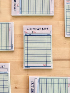 Guest Check Notepad Grocery List 