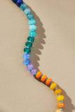 NATURAL AGATE GLASS SEMI PRECIOUS BEAD NECKLACE | 80N896: 3A