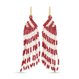 Sale - Long Game Day Earrings: Black/Yellow