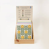 Flower Patch on Graphite Swedish Dishcloth