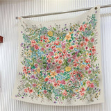 LARGE FLORAL PRINT BANDANA SCARF | 40SC658: White
