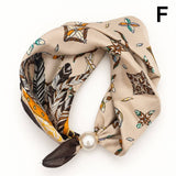 Silk Feel Pearl Magnetic Clasp Scarf Necklace | 40NK9802: B