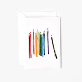 Colored pencils mini enclosure notecard