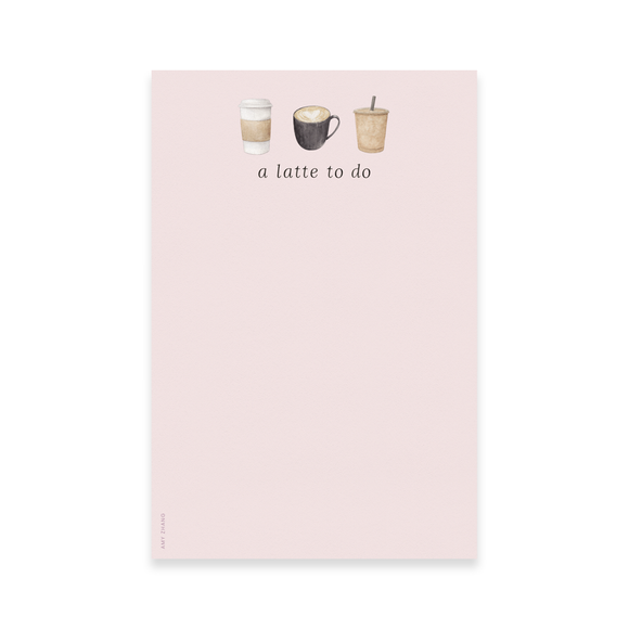A Latte To Do — Coffee Pun Productivity Notepad