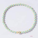 BOHO COLORFUL BALL BEADED BRACELET | 40B5223: Black