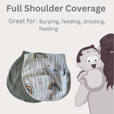 Rainbow/Apple | Bamboo Muslin Burp Cloth Set 2-Pack