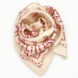 Paisley Bandana Print Square Scarf | 40SC760: OFF WHITE
