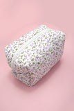 DITSY QUILTED COTTON FLORAL COSMETIC POUCH BAG | 40P557: Yellow