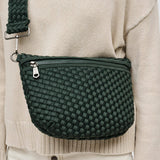 Ethereal - Woven Neoprene Crossbody Bag: Olive