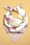 Vintage Floral Print Bandana Scarf | 40SC703: Pink