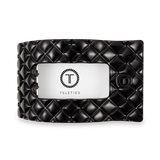 Flat Rectangle Hair Clip | Large | Jet Black Quilted