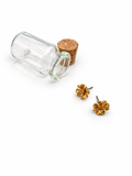 Gold Dogwood Flower Earrings