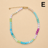 Natural Stone Semi-Precious Glass Mixed Necklace | 40NK9694: A