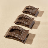 Flat Rectangle Hair Clip | Small | Truly Taupe Quilted