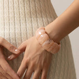 Color-Block Acrylic Stretch Cord Bracelet | 40B5195: Pink