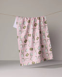 Flower Tiles Tea Towel - Mahjong: Green