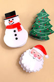 CHRISTMAS TREE SANTA SNOWMAN HAIR CLAW CLIPS | 40H821: CHRISTMAS TREE