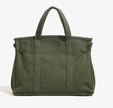 Handmade Premium Cotton Canvas Boat Bag Solid Color Preorder: Olive Green