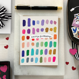 Happy Swatches Colorful Birthday Card