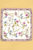 Vintage Floral Print Bandana Scarf | 40SC703: Pink