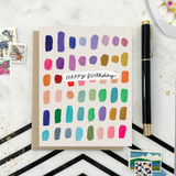 Happy Swatches Colorful Birthday Card