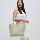 Sky's The Limit - Medium Woven Neoprene Tote: Nude