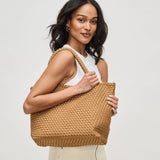 Sky's The Limit - Medium Woven Neoprene Tote: Cream