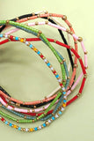 BOHO COLORFUL BALL BEADED BRACELET | 40B5178: LIME