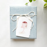 Pink cake mini enclosure notecard