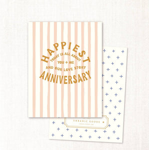 You + me happiest anniversary card